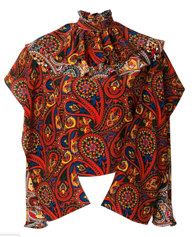 J.W.ANDERSON Ruffled silk-chiffon top outnet