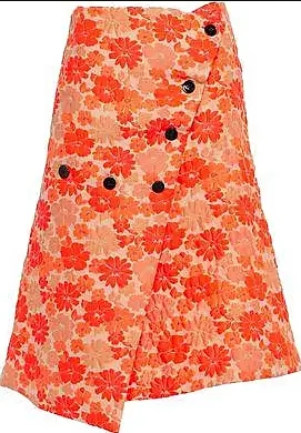 JIL SANDER Floral-jacquard wrap skirt
