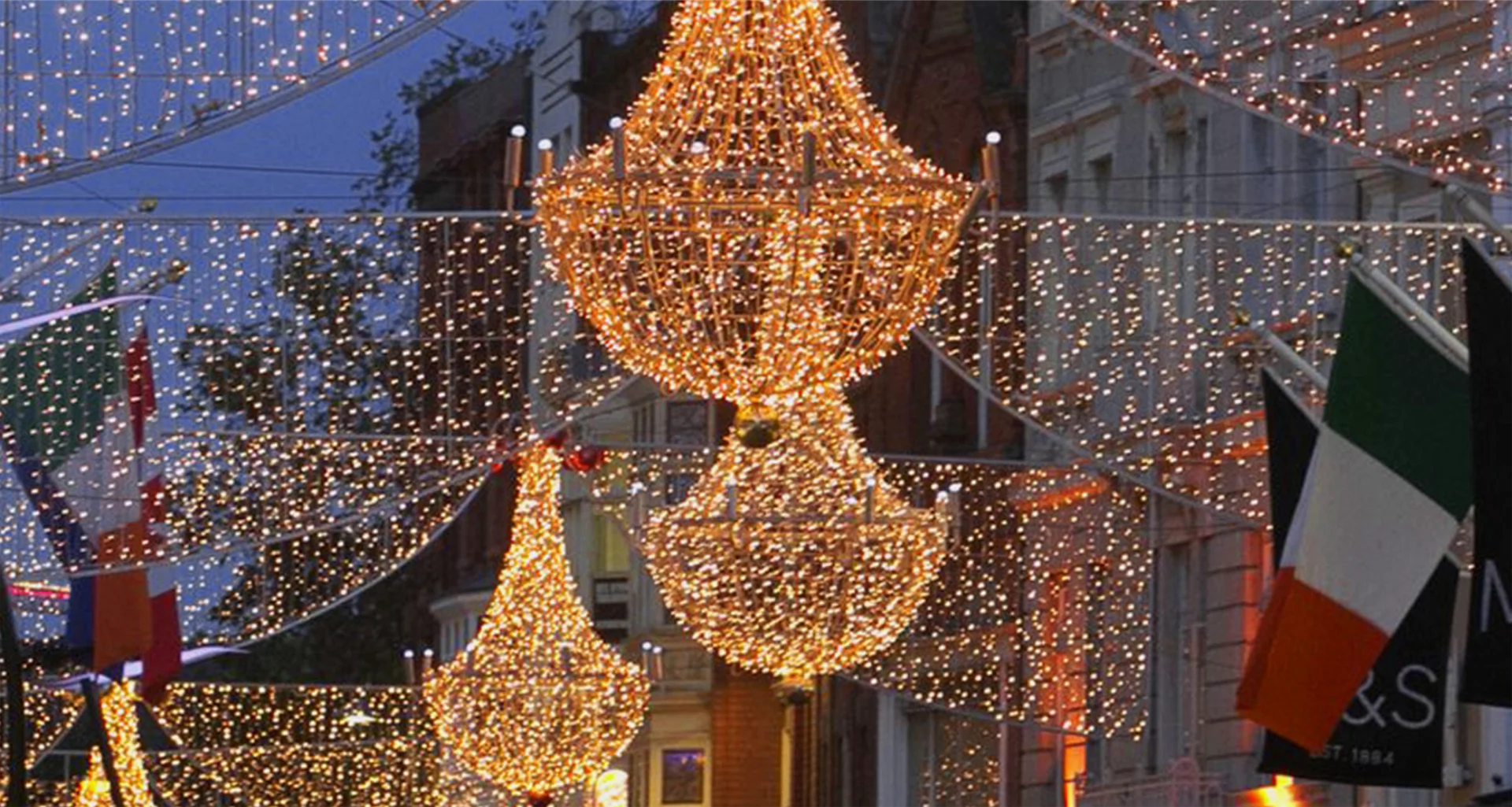 When are the Christmas lights turning on in Dublin, Cork, Galway, Belfast and Limerick?