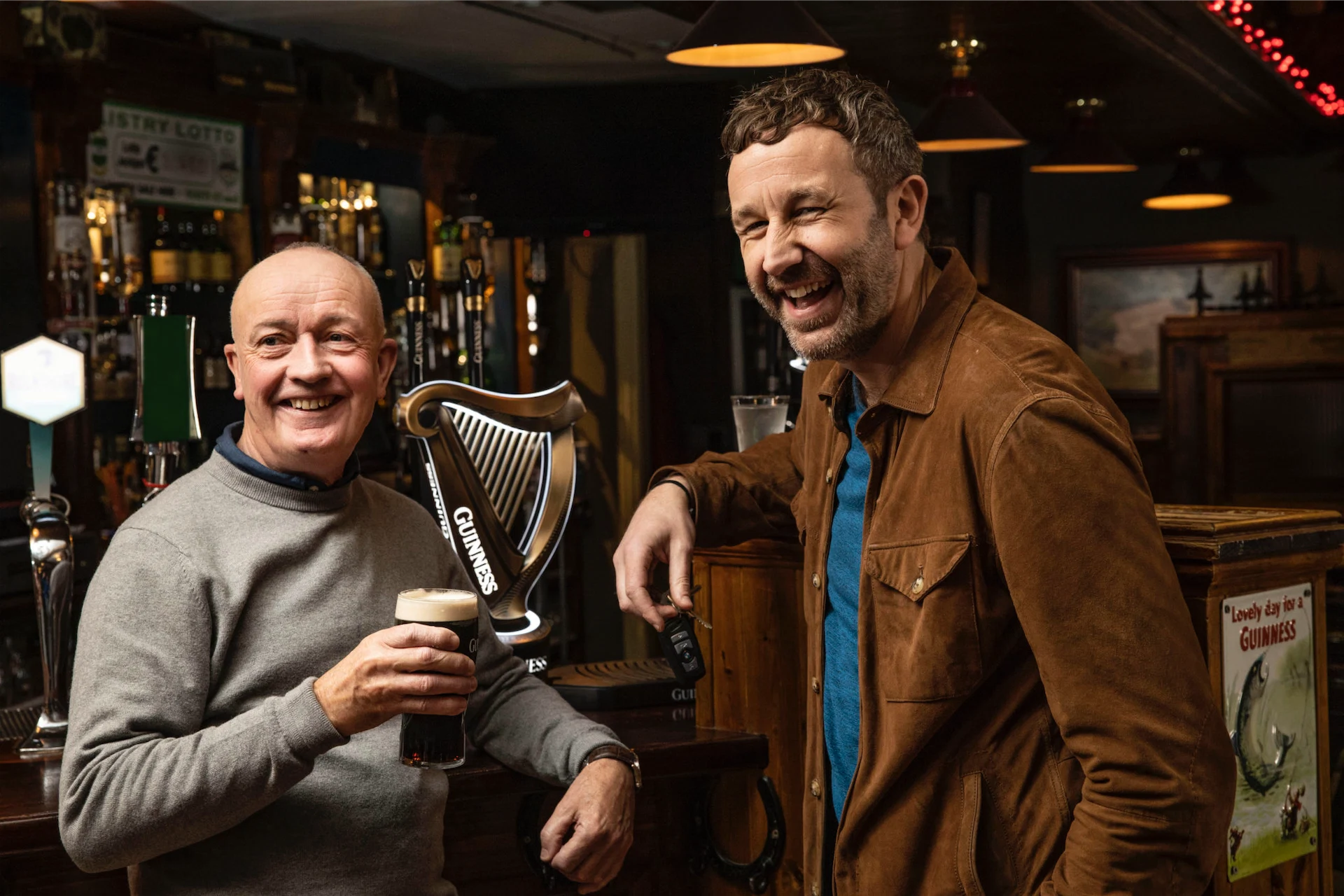 WATCH: Designated driver Chris O’Dowd drives Kerry locals to the pub