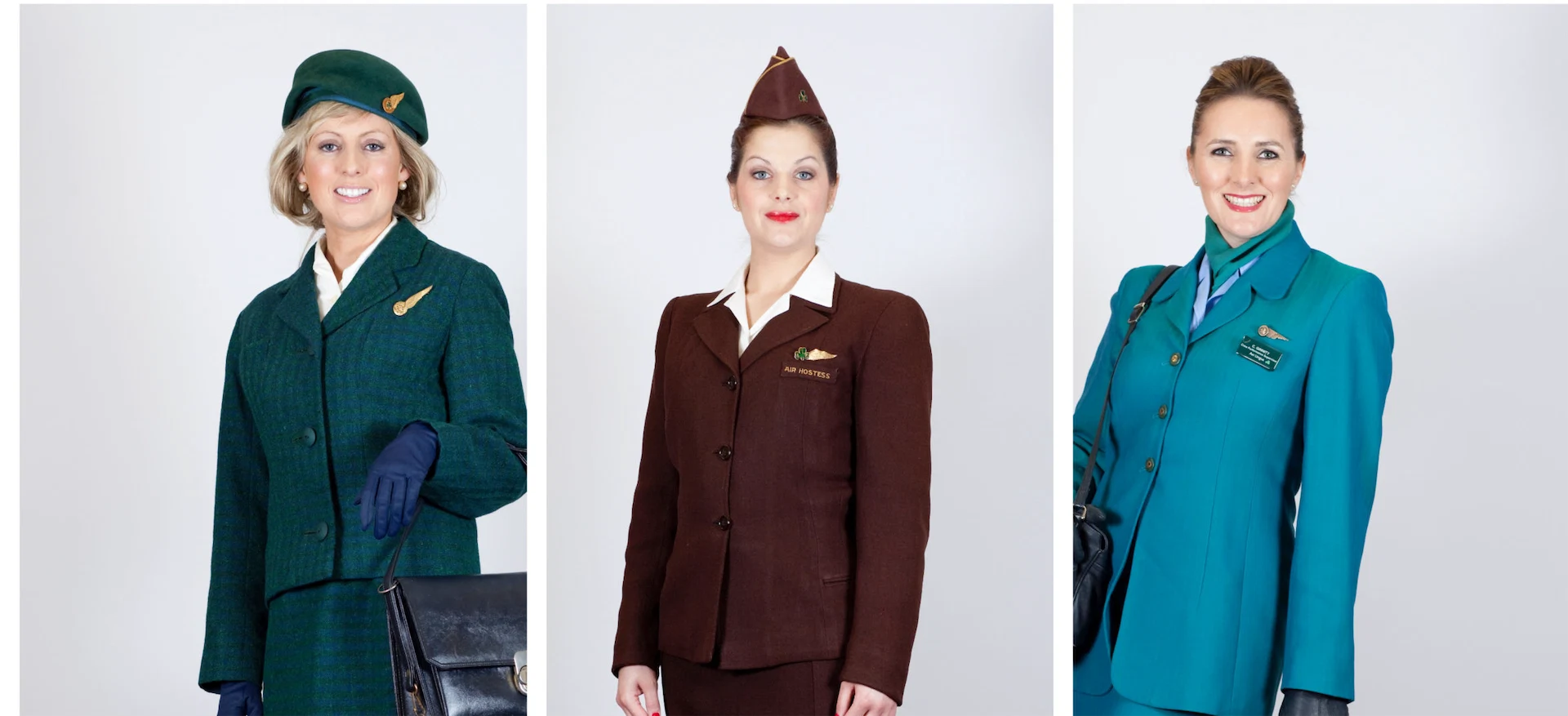The evolution of the Aer Lingus uniform throughout the years The evolution of the Aer Lingus uniform throughout the years