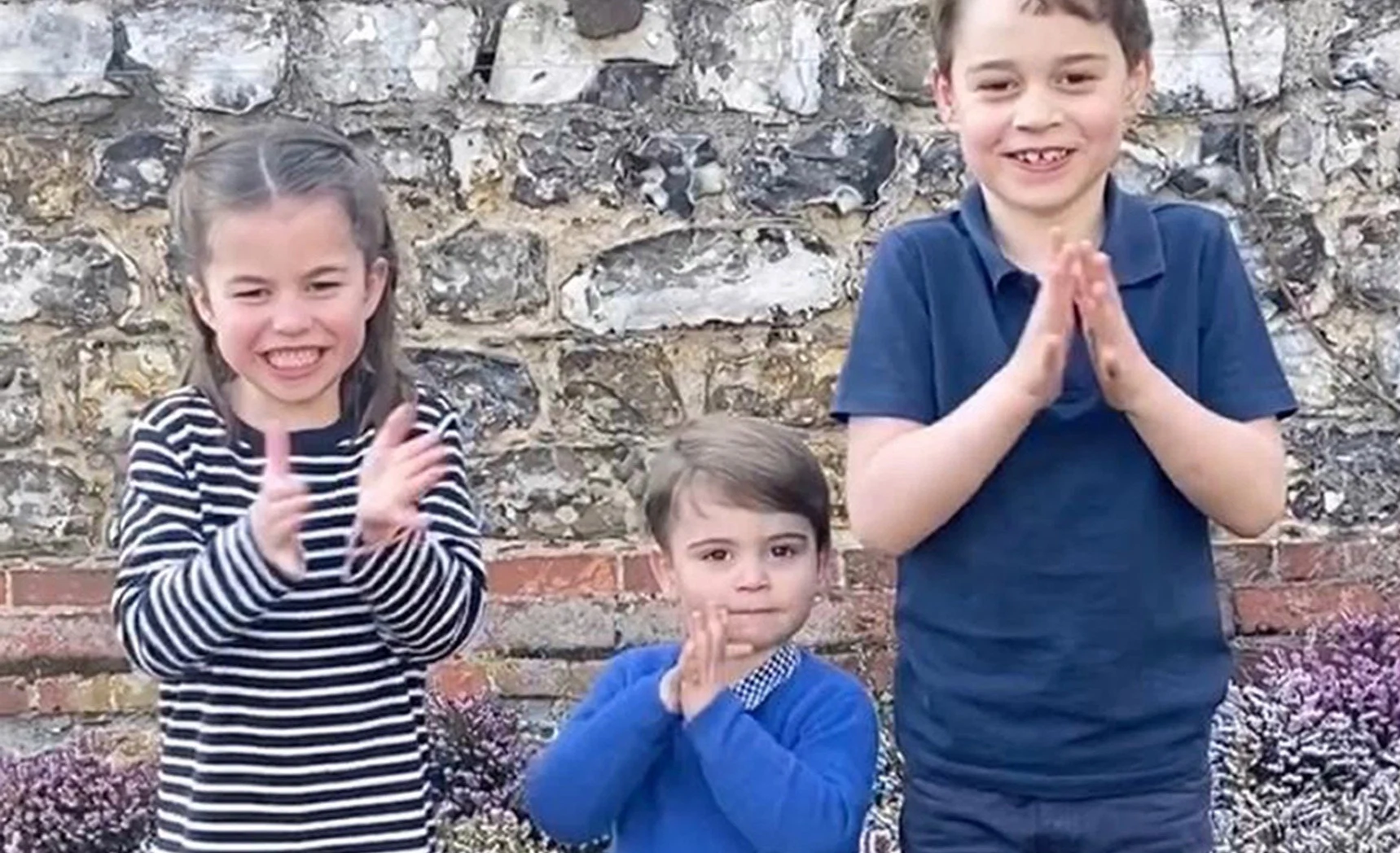 Watch: Princess Charlotte, Prince George and Prince Louis join ‘Clap For Carers’