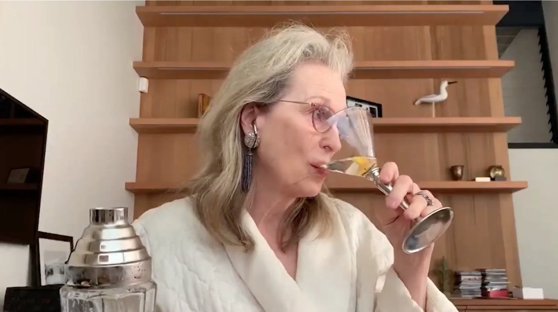 Sipping a cocktail in a dressing gown during lockdown? Let’s all be more like Meryl Streep