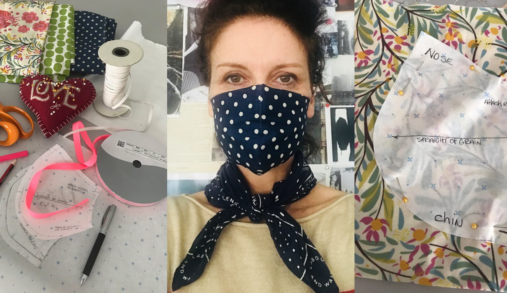 Helen Cody showed us how to make a face mask at home in six simple steps