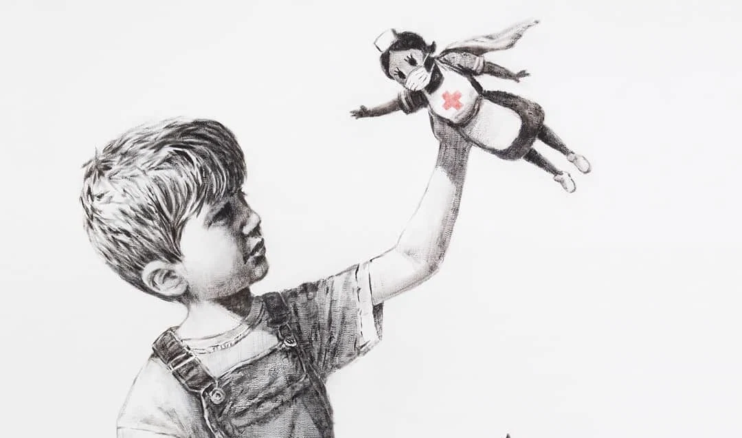 Our true superheroes: Banksy paints beautiful tribute to frontline medical staff