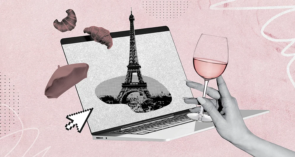 IMAGEWrites: I was supposed to meet a friend in Paris. Instead I wore a beret and drank rosé on Zoom