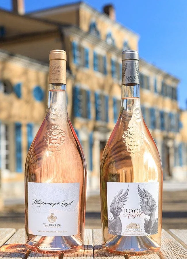 Whispering Angel and Rock Angel wine 