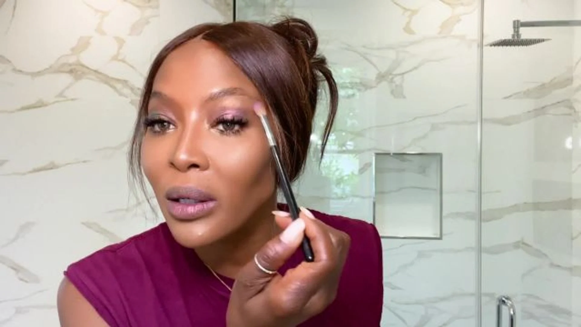 Naomi Campbell shares her ten-minute beauty routine