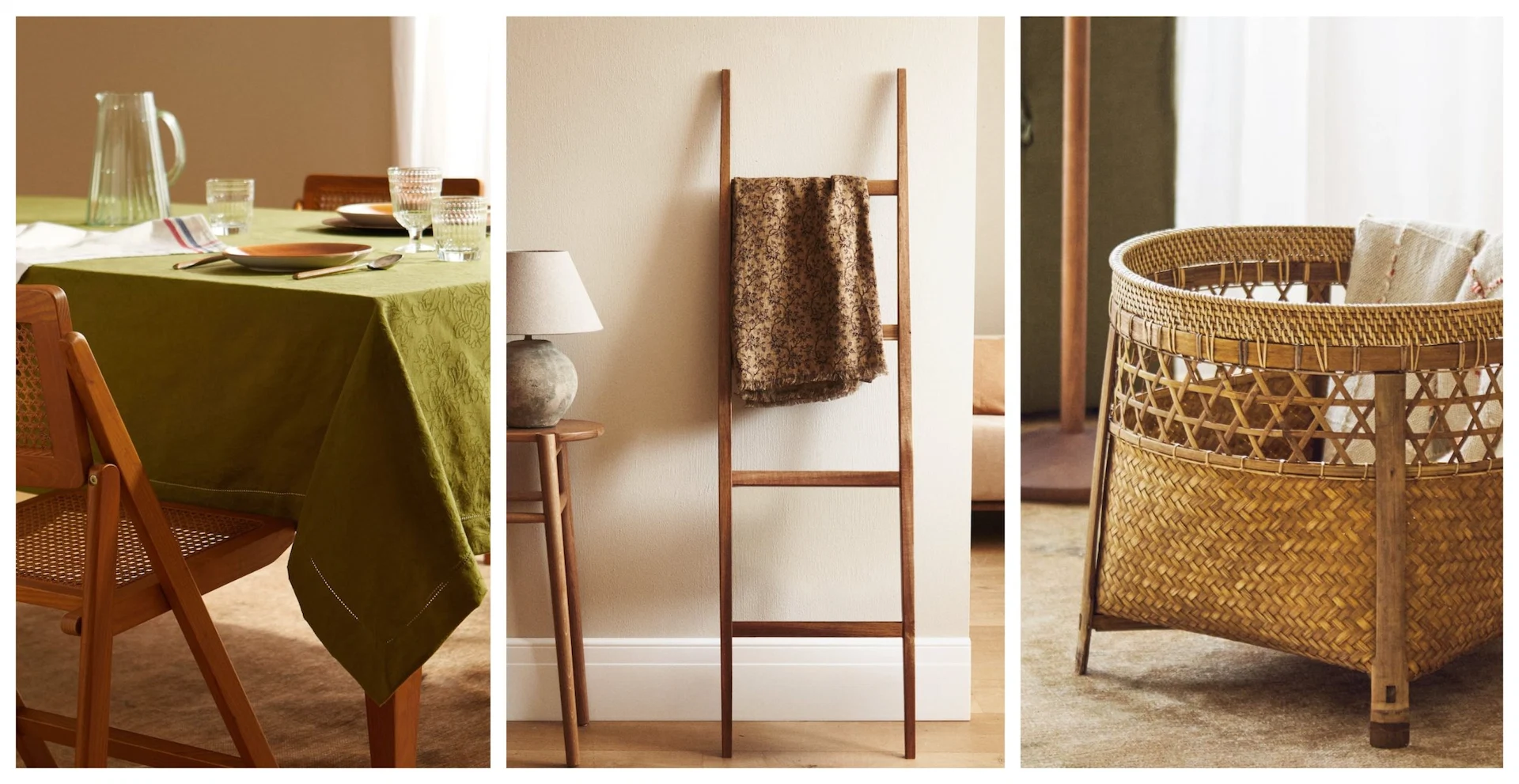 Zara Home’s new in section is full of natural materials and tactile finishes