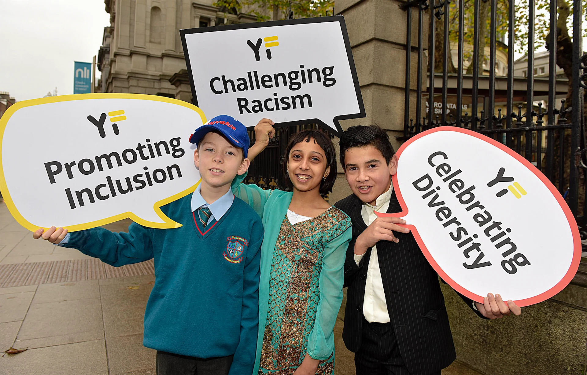 Students attending the 2019 Yellow Flag Awards Ceremony at Leinster House