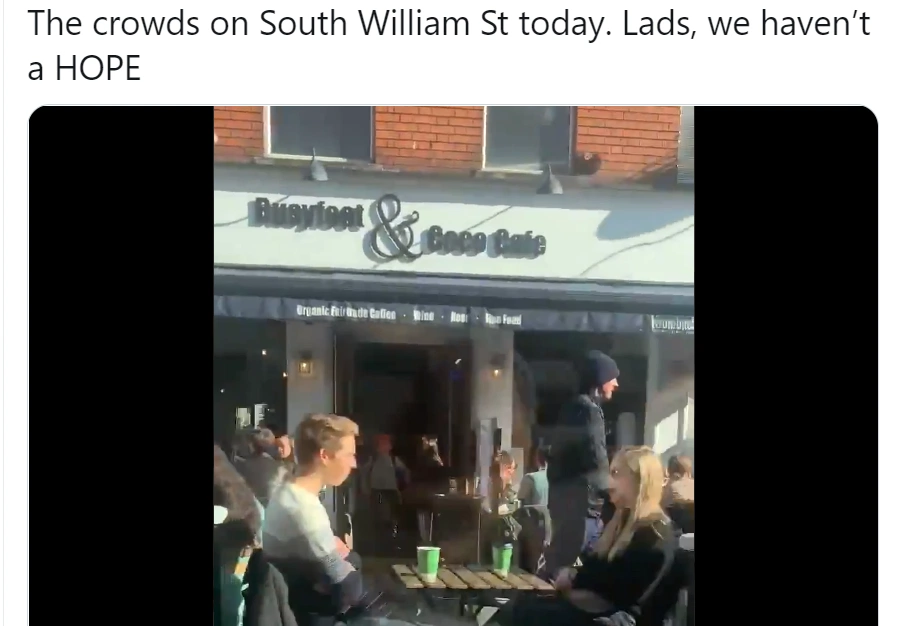 South William Street footage sparks conversation over Covid restrictions in the city
