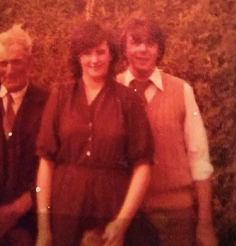 Mags with her brother who helped her