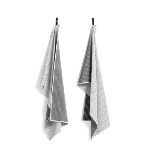 Dash Grid grey tea towel, €22, Indigo & Cloth