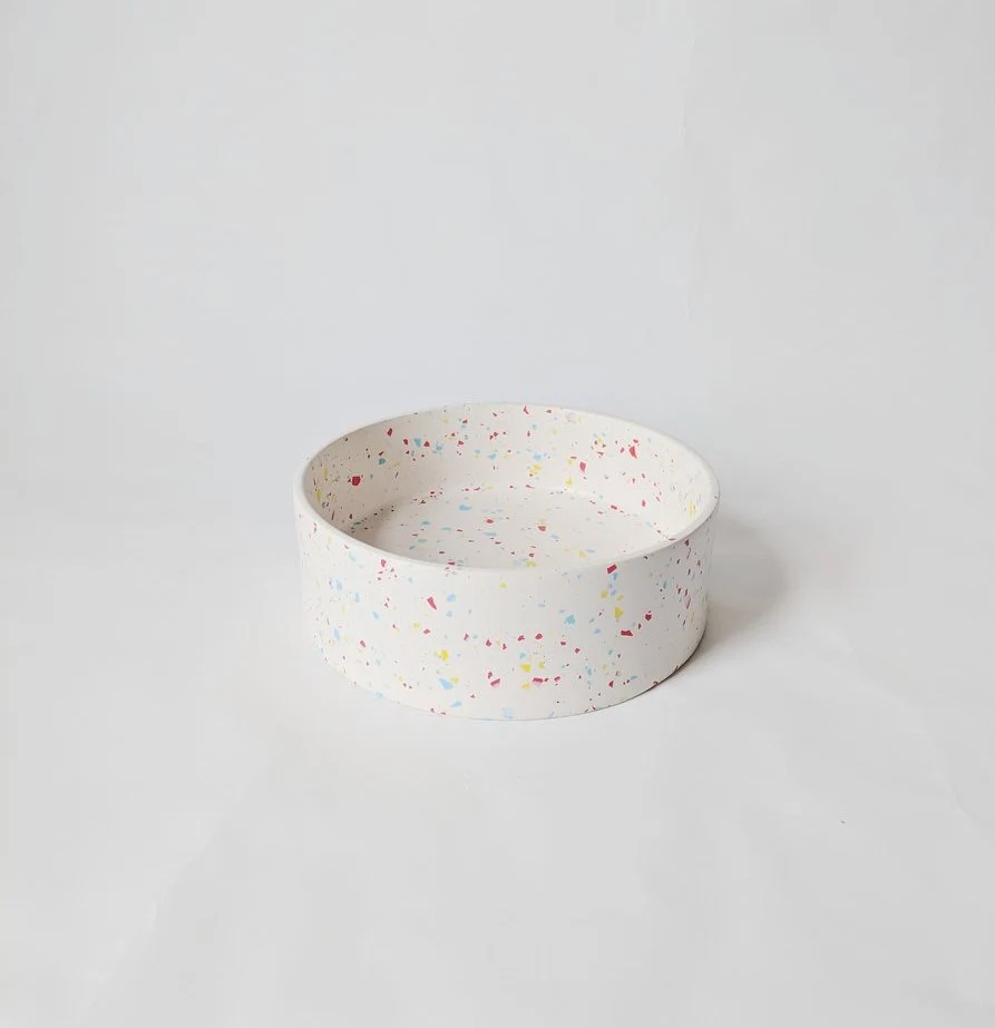 Primary Terrazzo dog bowl, around €40, Four Legs Four Walls