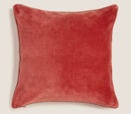 Cotton velvet cushion, €30, Marks and Spencer