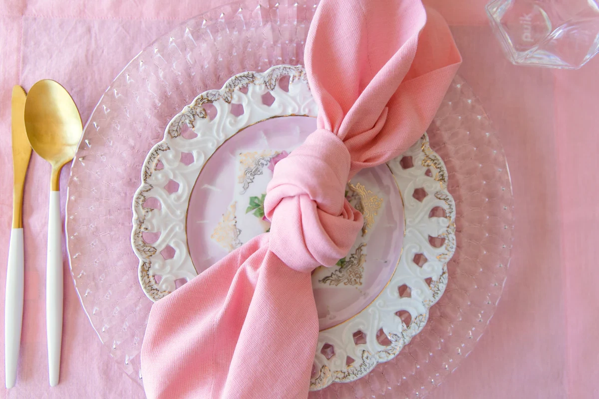 Rose Pink Cotton/Linen Napkin, €48, The Designed Table