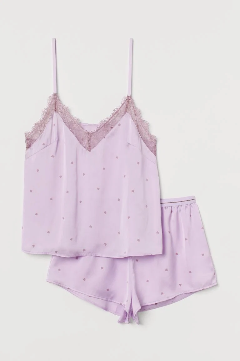Satin pyjamas, €19.99, H M