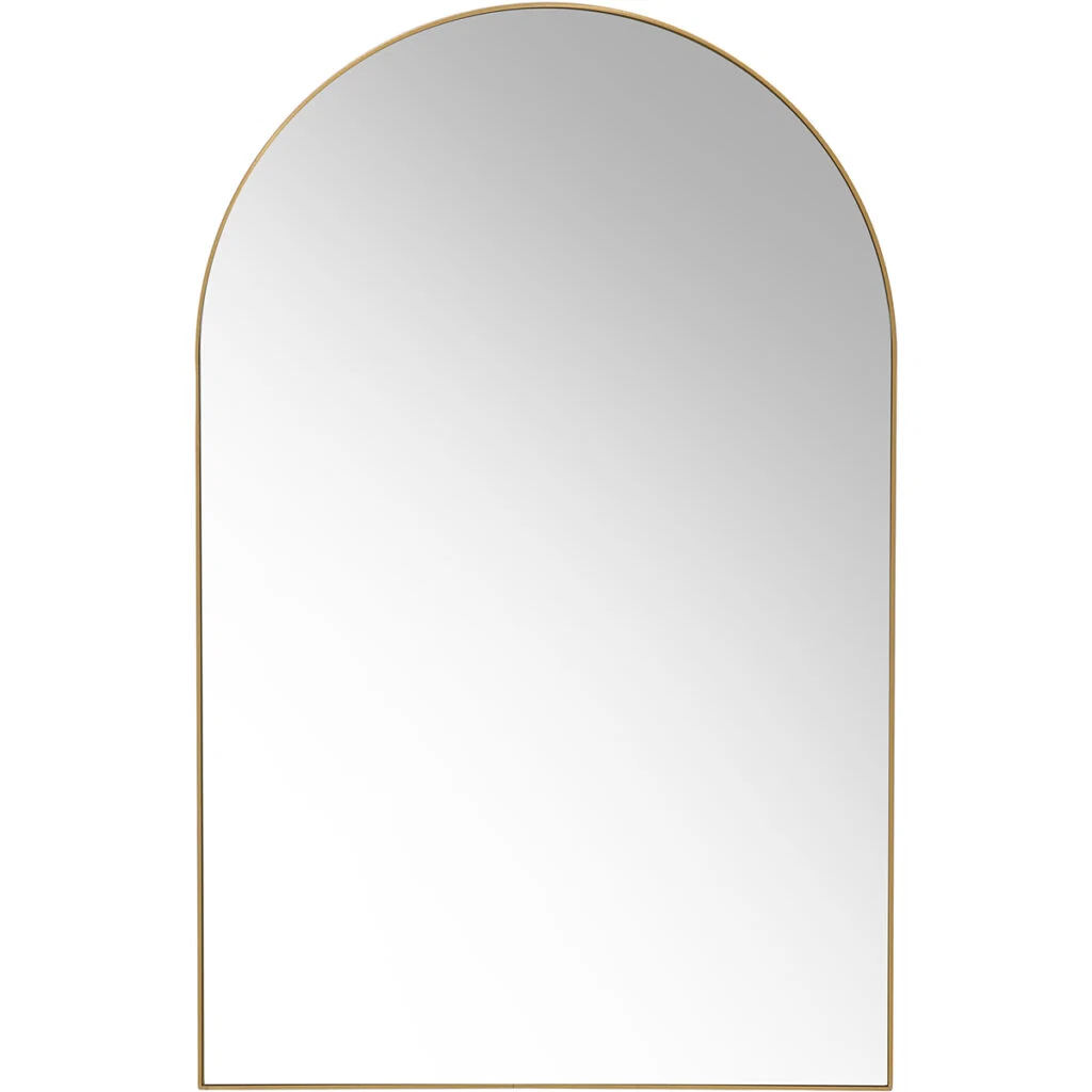 Arch Brass wall mirror, €319, Woo .Design