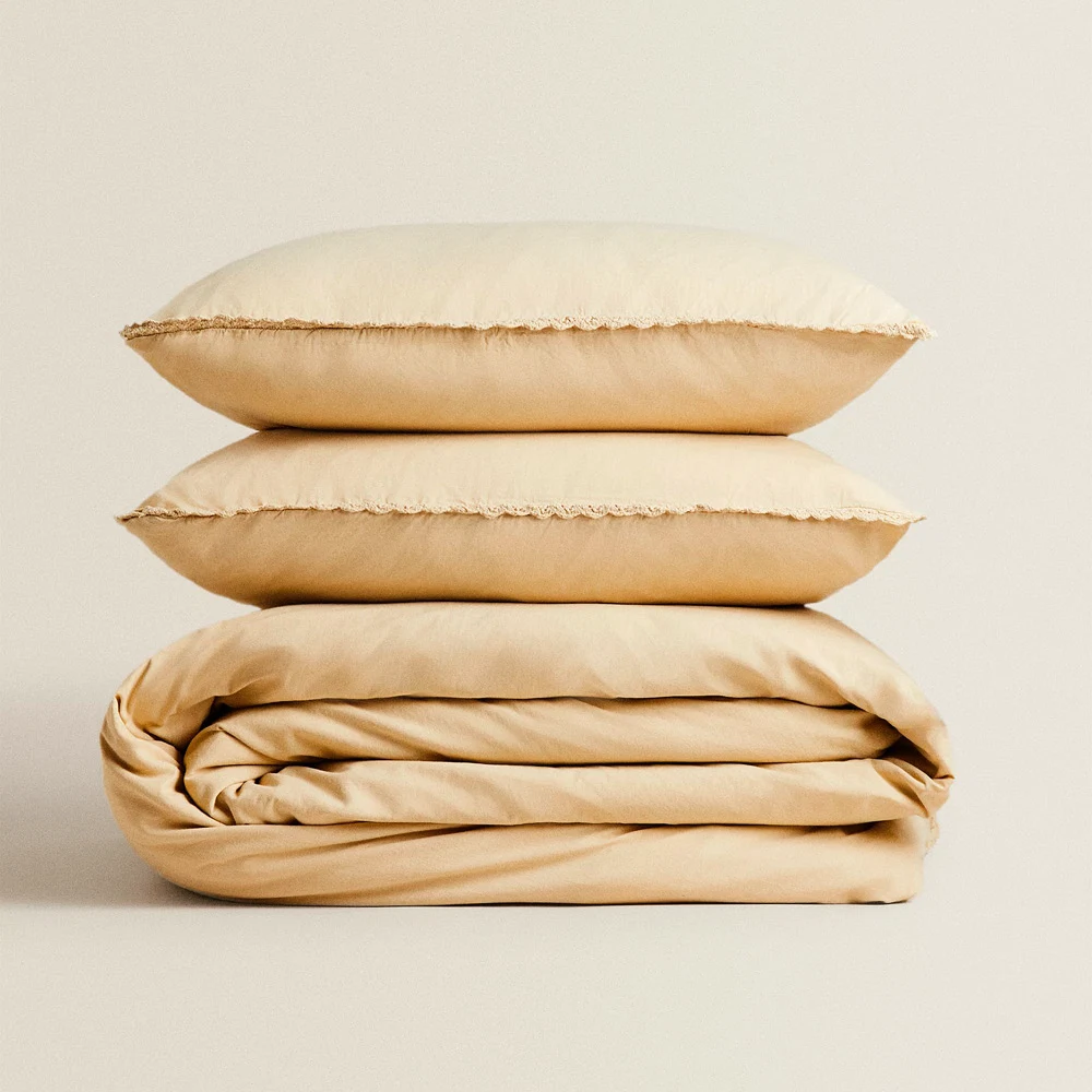 Washed cotton duvet covers, from €45.99, Zara Home