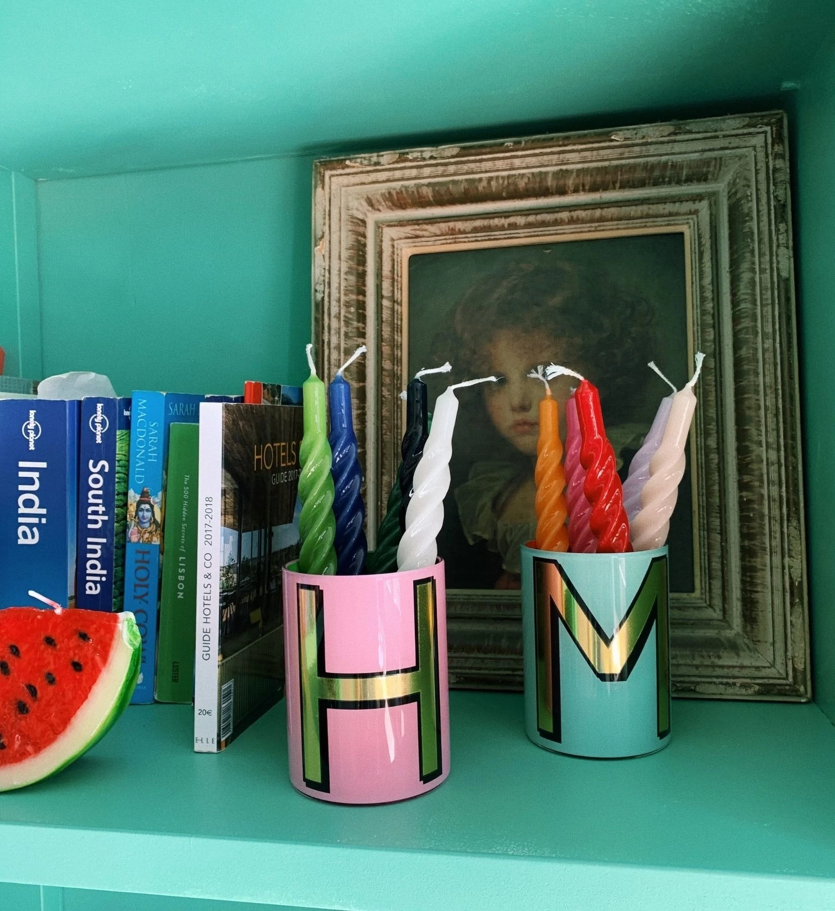 Moss Green Twisted Candle Set of 6, €24, Anna + Nina