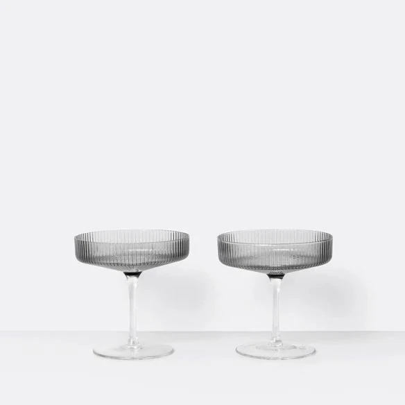 Champagne Ripple saucers set of 2, €42, Industry & Co
