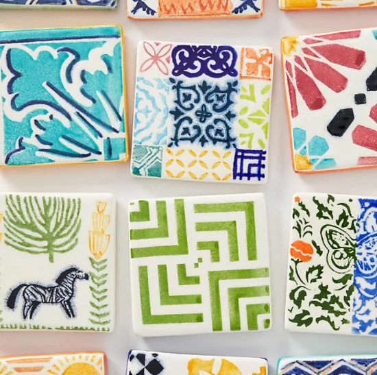 Set of 4 Azu tile coasters, €50, Anthropologie