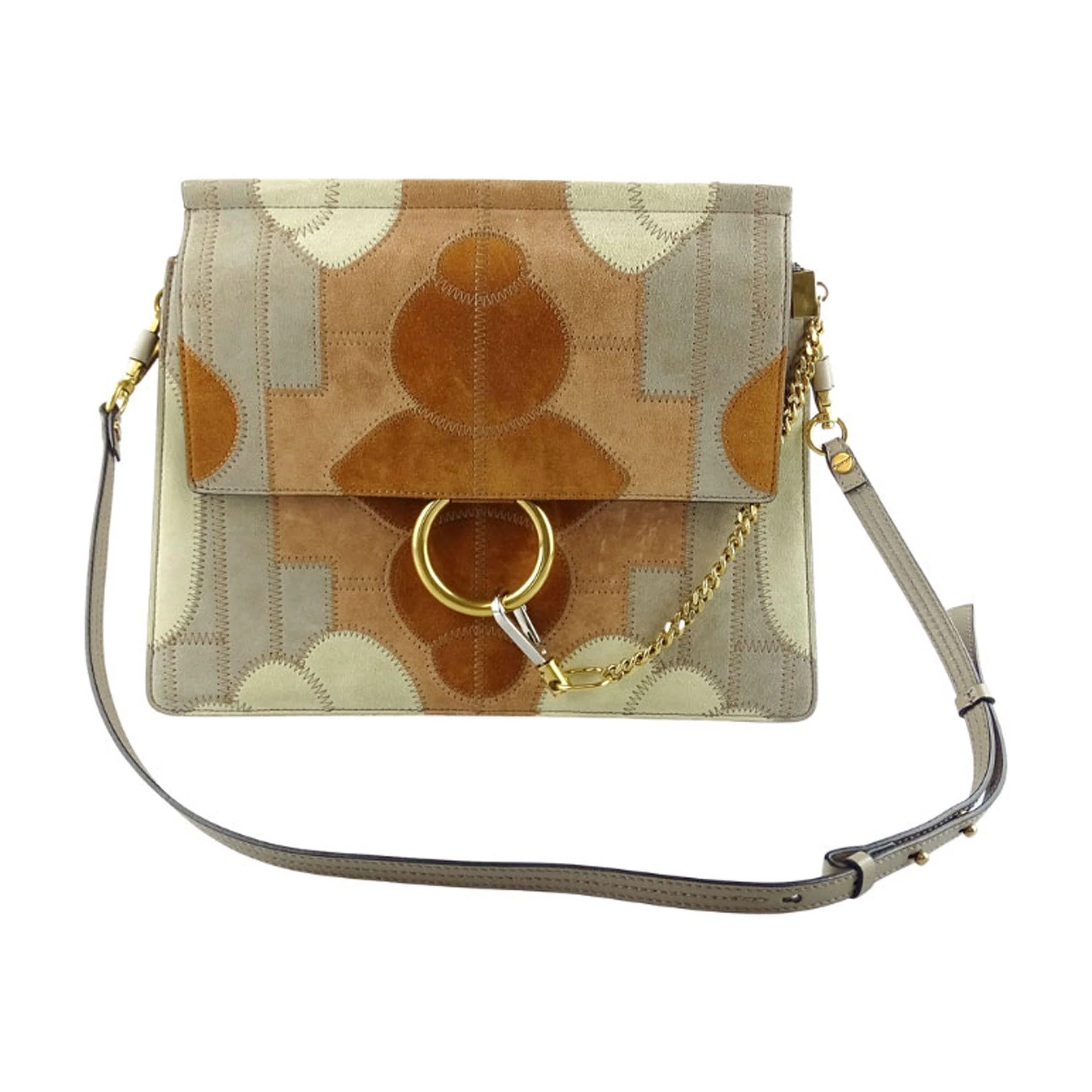 Chloé pre-loved Faye Patchwork Medium Shoulder Bag, €999
