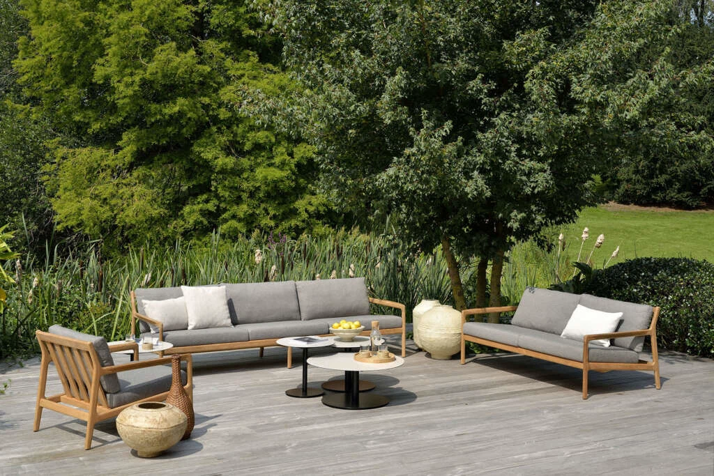 Nordic elements, Teak Jack outdoor seating, €1,399 – €4,099