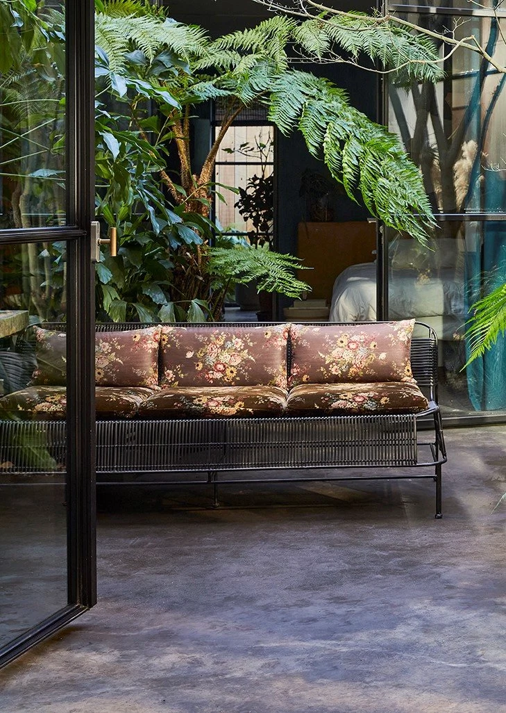 Black Woven Outdoor Sofa