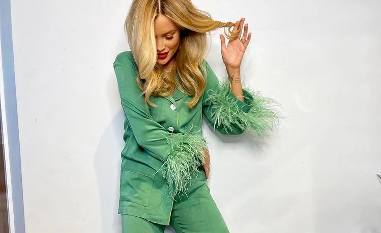 Get in, we’re going shopping: Laura Whitmore makes a convincing case in favour of the pyjamas-as-clothes debate