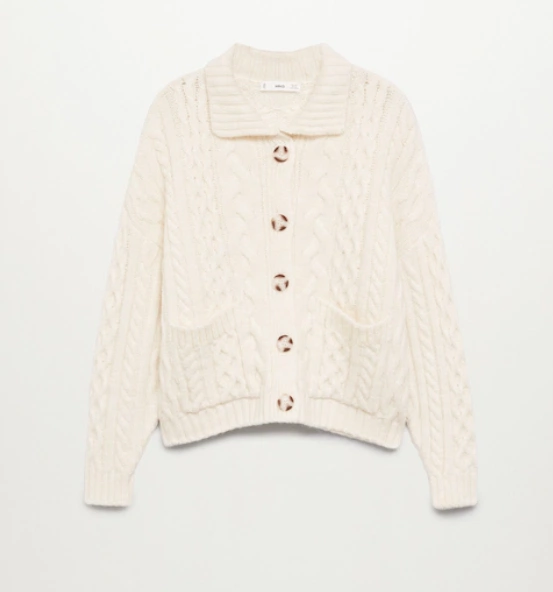 Combined knitted cardigan, €39.99, Mango
