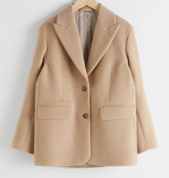 Oversized wool blend tailored blazer, €149, & Other Stories