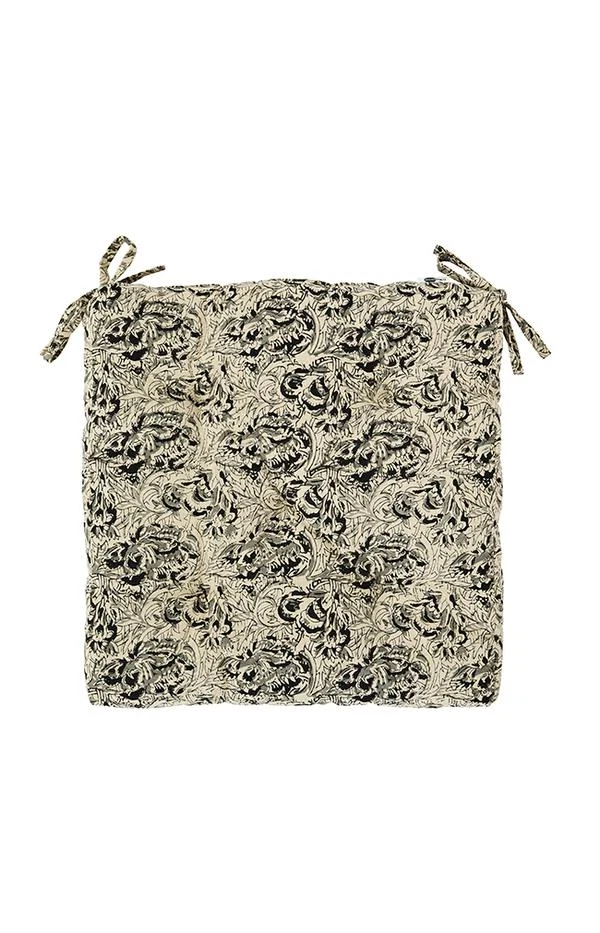 Printed cotton chair pad, €18.95, Folkster