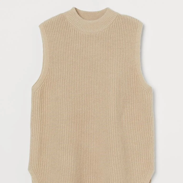 Rib-knit sweater vest, €22.99, H&M