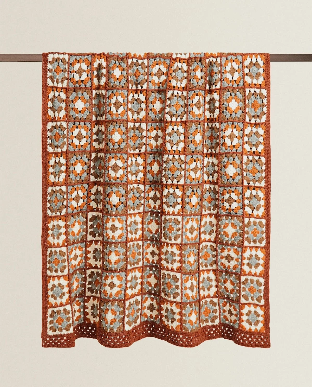 Crochet blanket, €99, Zara Home