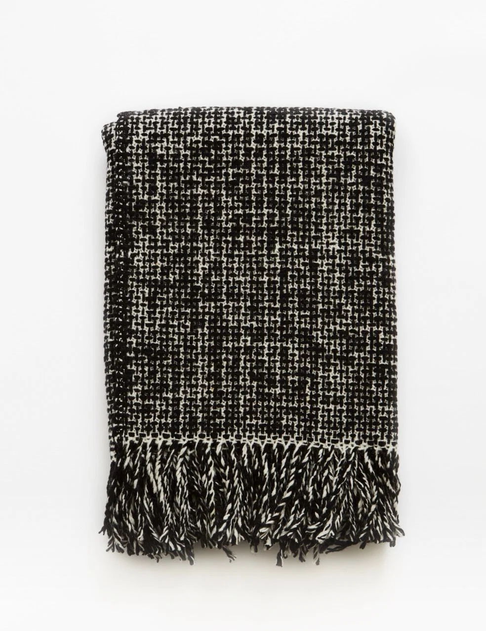 Mended Tweed Blanket Monochrome V, £195, Mourne Textiles