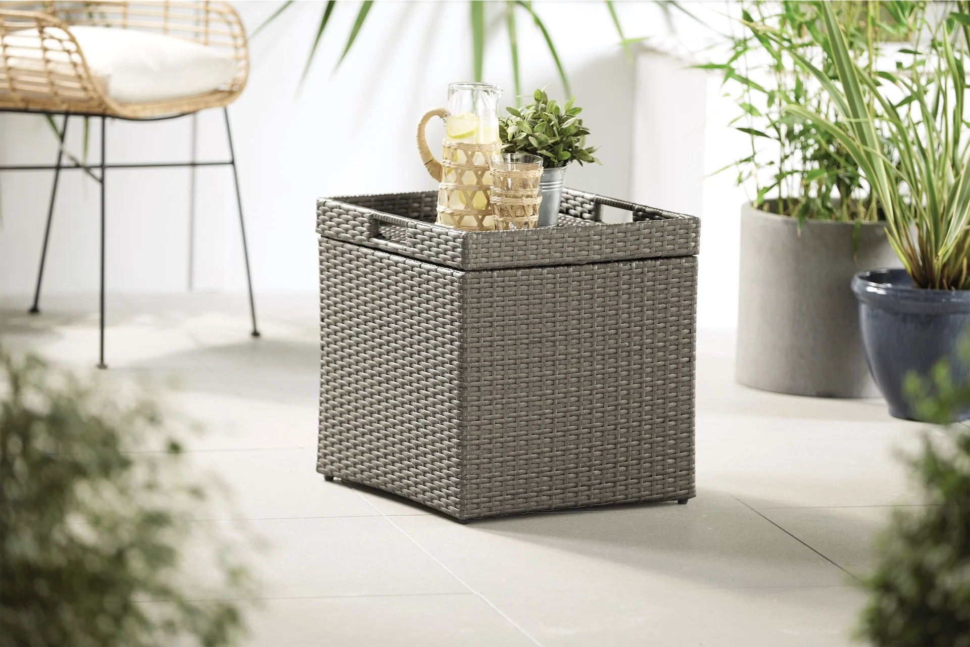 Rattan Effect Storage Table €24.99