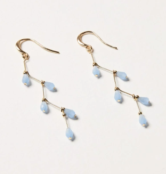 Ivy Blue Teardrop Beaded drop earrings, €18, Oliver Bonas