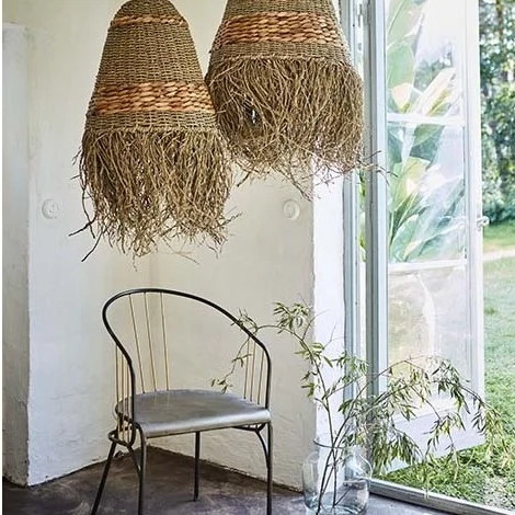 Rattan pendant shade, €362, Hedgeroe Home