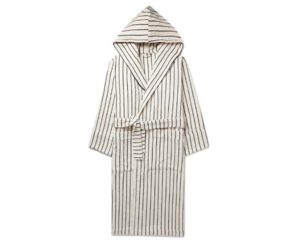 Tekla Striped Organic Cotton-Terry Robe, €180