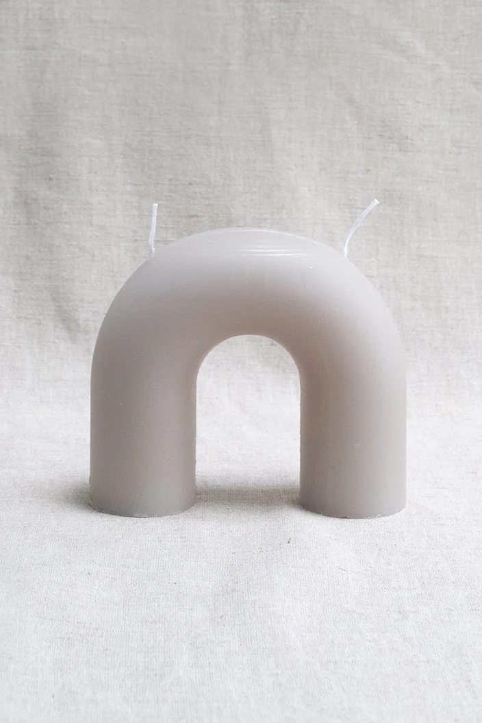 Bend double-wick arch candle, in Rainy Day, €39.50