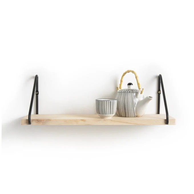 Vinto pine and metal wall shelf, €29.99, La Redoute
