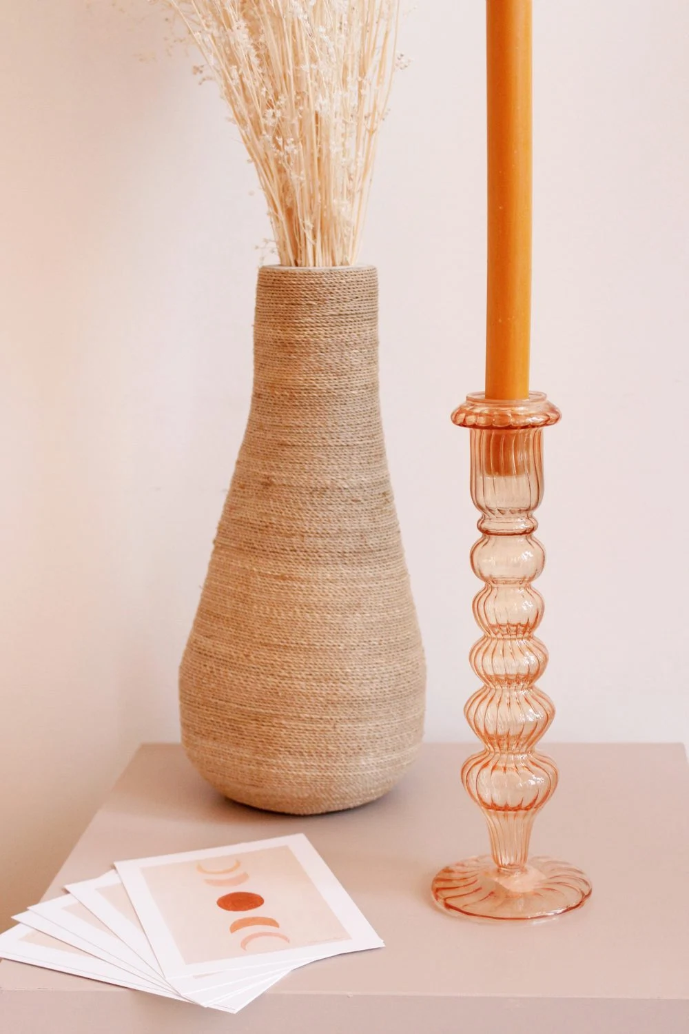 Glass candlestick, €24 was €29.95, House of Indi