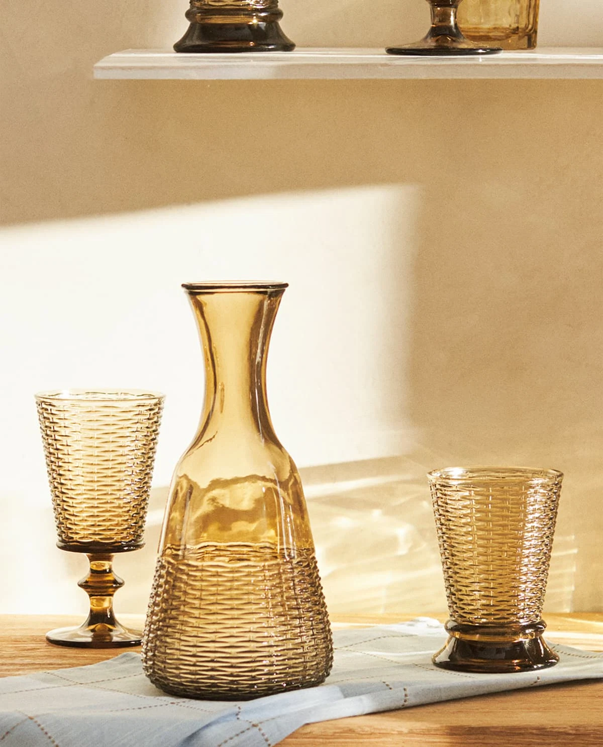 Raised glass carafe, €19.99, Zara Home