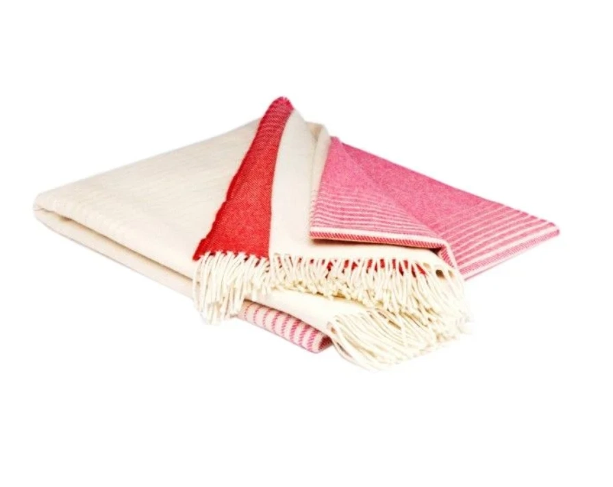 Fuschia ombre throw, €115, Kilkenny