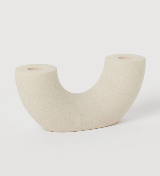 Ceramic candlestick, €14.99, H&M