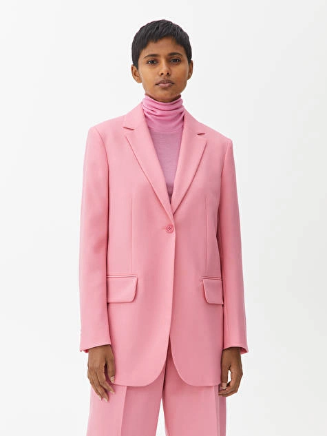 Hopsack wool blazer pink, €150