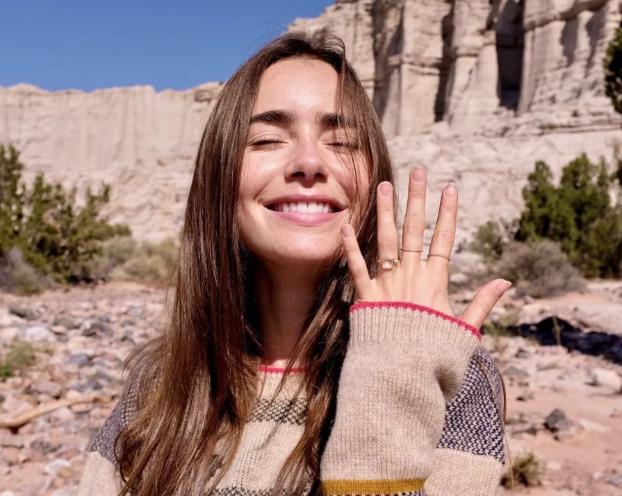 Lily Collins just got married and you have to see the fairytale gown she wore