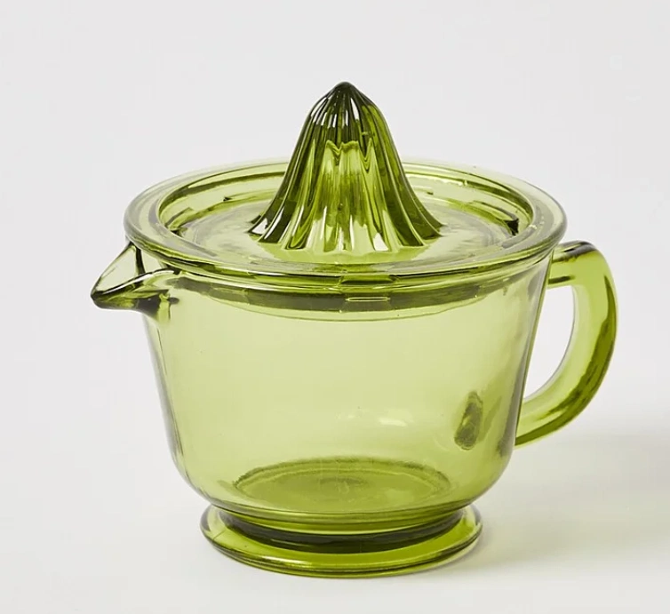 Green glass fruit juicer & jug, €17.50, Oliver Bonas