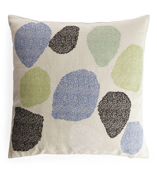 Embroidered linen cushion cover, €39, Arket